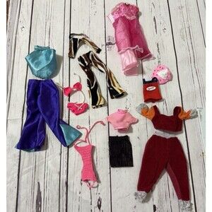 Barbie Doll Fashions Lot Vintage Bikini Bell Bottom Tops And More